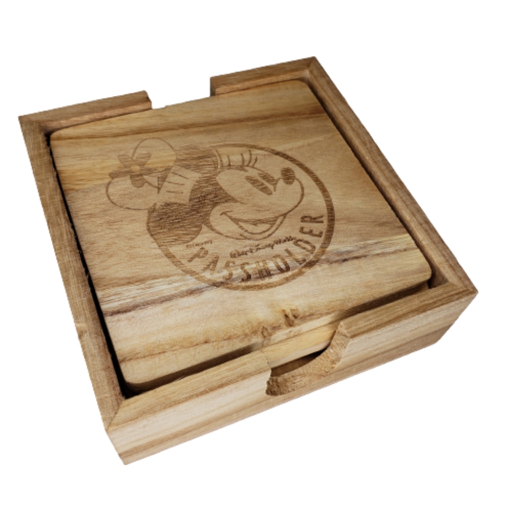 Disney Passholder Coaster Set Chef Minnie Mouse Exclusive